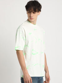 THE BEAR HOUSE Tie & Dye Drop-Shoulder Sleeves Pure Cotton Oversized T-shirt