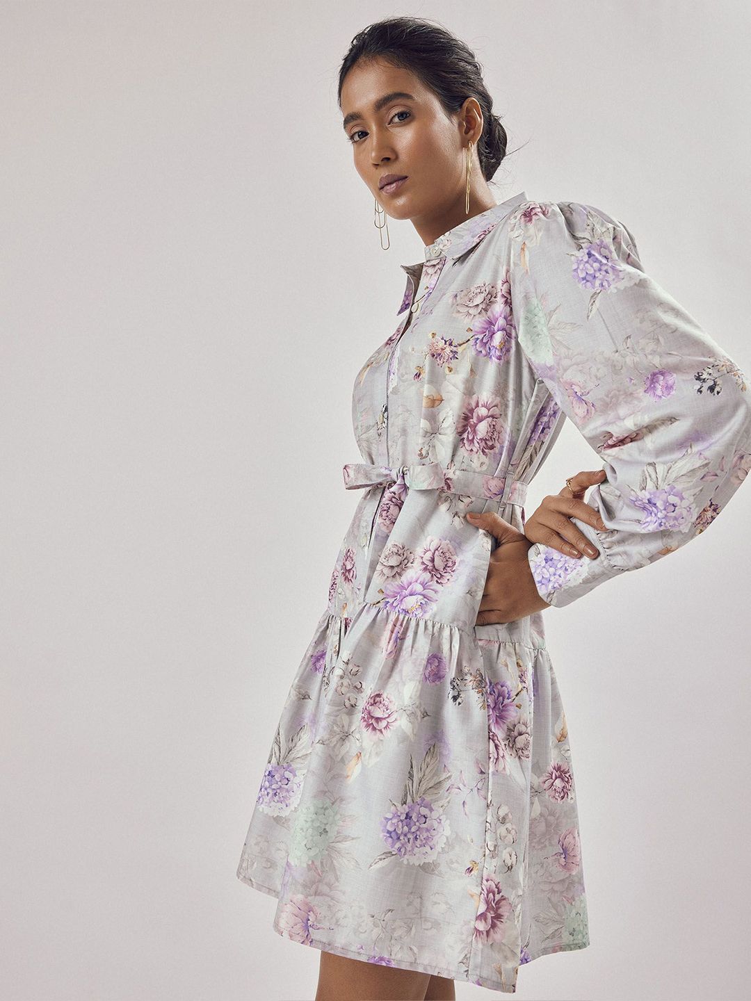The Label Life Floral Print Shirt Dress