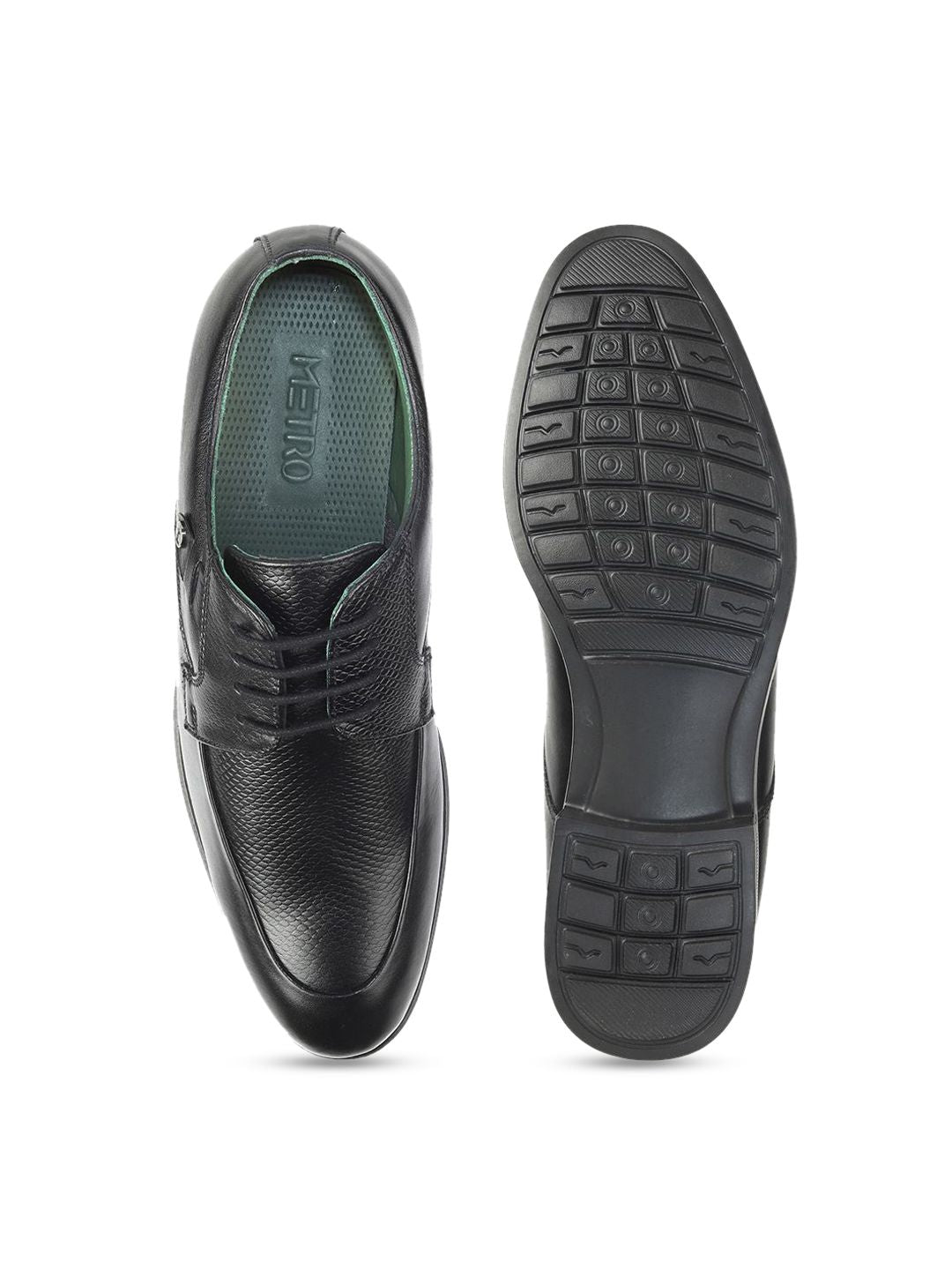 Metro Men Textured Formal Derbys