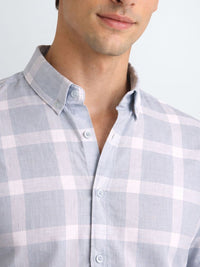 ADRO Men Standard Gingham Checks Checked Casual Shirt