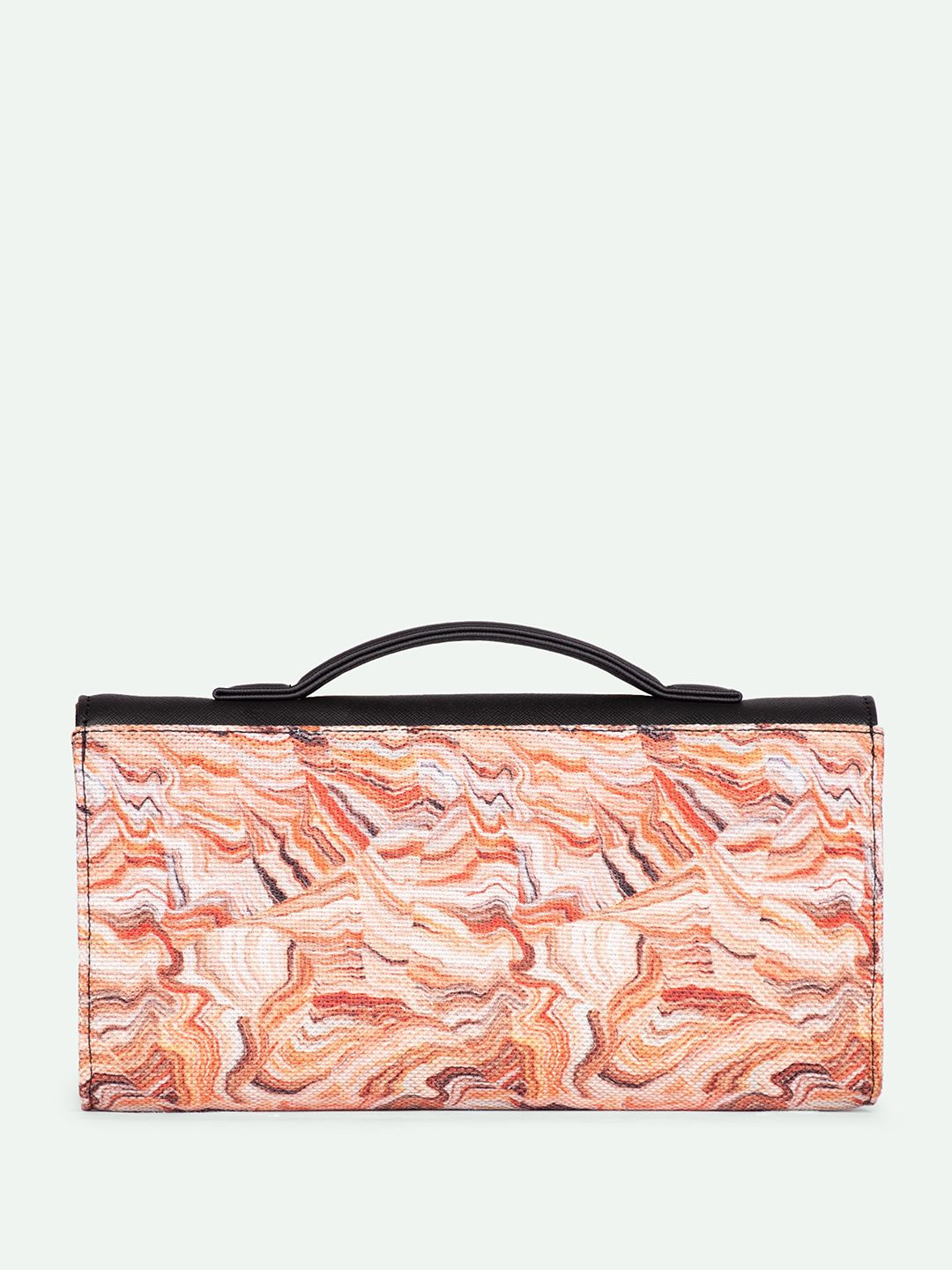 ZOUK Rhea Kapoor Nicobar Coral Textured Water Resistant Jute Envelope Clutch