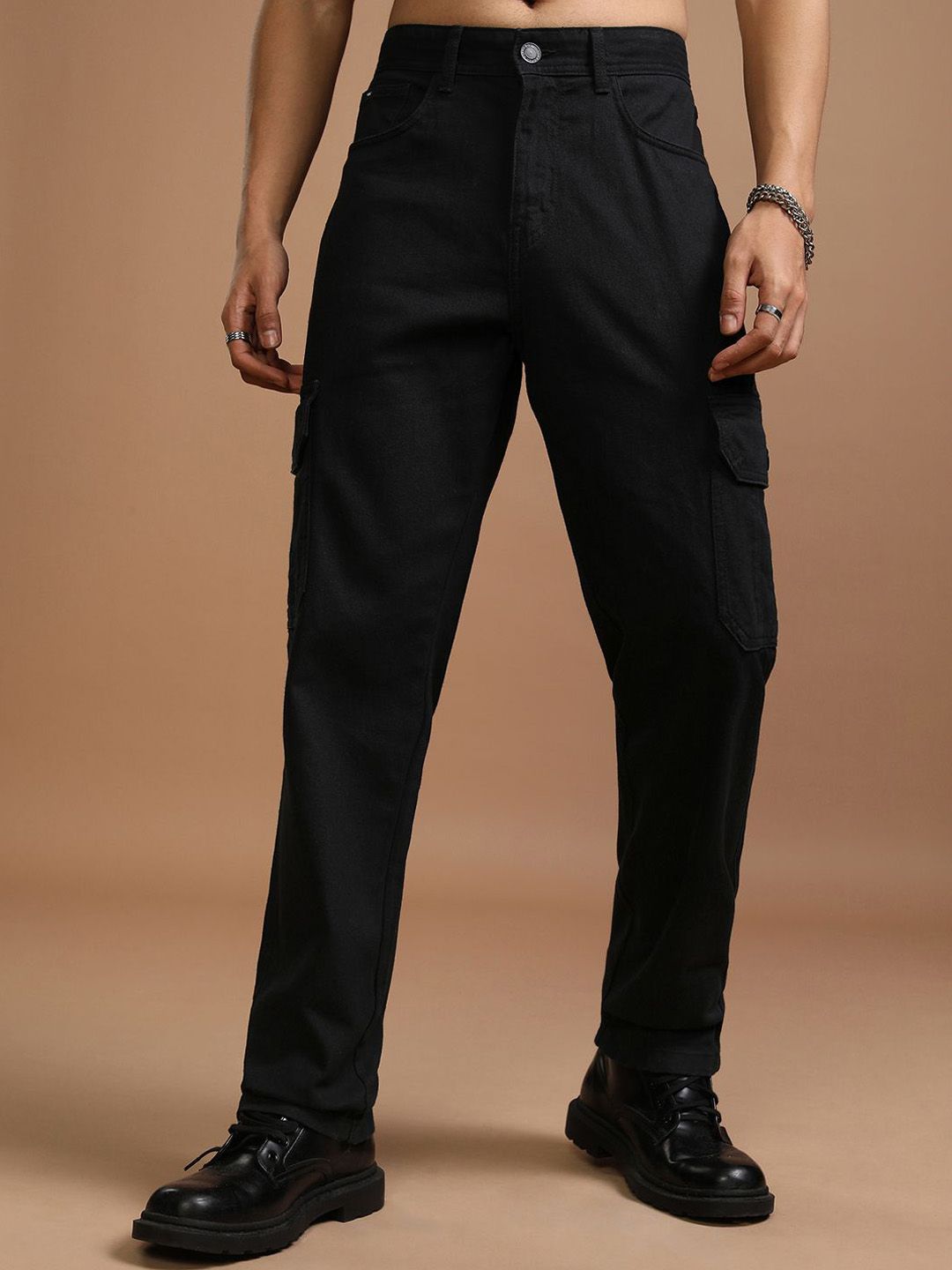 HIGHLANDER Men Straight Fit Mid-Rise  Cotton Jeans