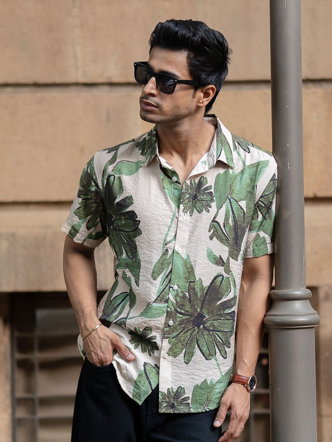 Powerlook SS25 Floral Printed Casual Shirt