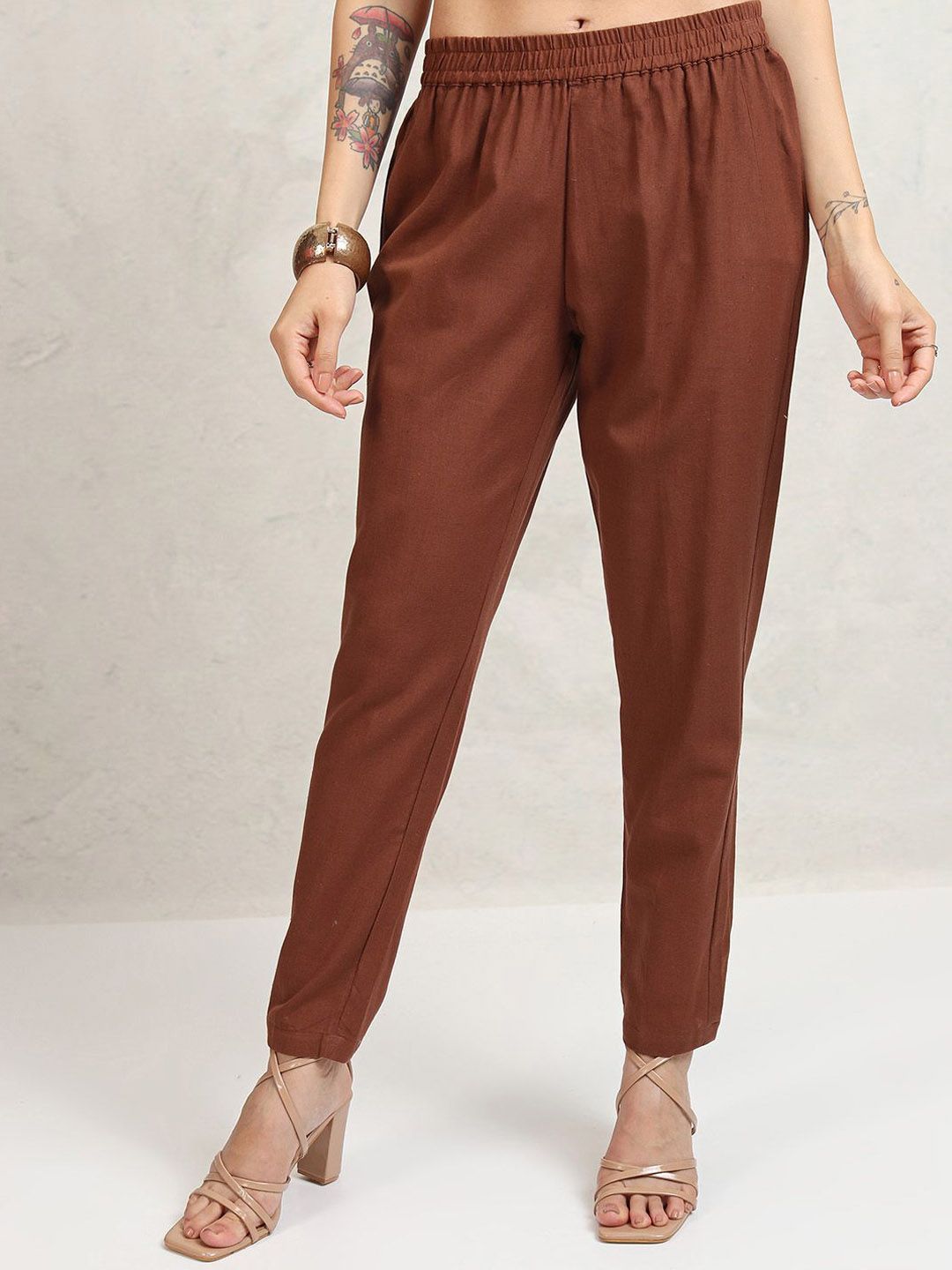 Vishudh Women Embroidered Regular Kurta with Trousers