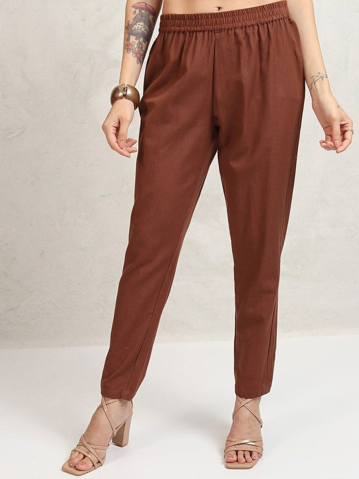 Vishudh Women Embroidered Regular Kurta with Trousers