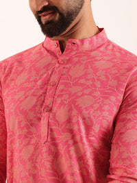 Anouk Men Floral Printed Mandarin Collar Kurta