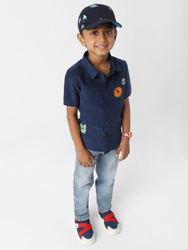 Nauti Nati Boys Standard Opaque Casual Shirt