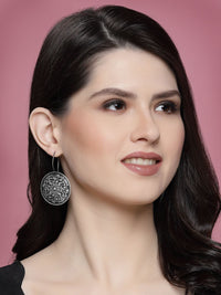 Anouk Silver-Plated Circular Drop Earrings