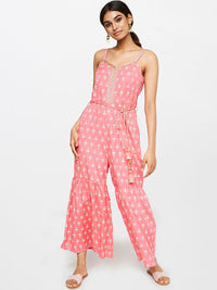 Global Desi Printed Basic Jumpsuit