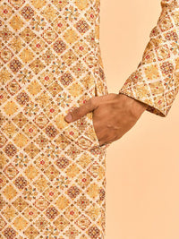 Diwas by Manyavar Men Ethnic Motifs Printed Mandarin Collar Kurta