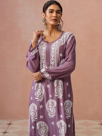 House of Chikankari Women Embroidered Chikankari Kurta