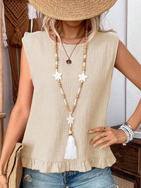 DressBerry Women Round Neck Styled Back Top