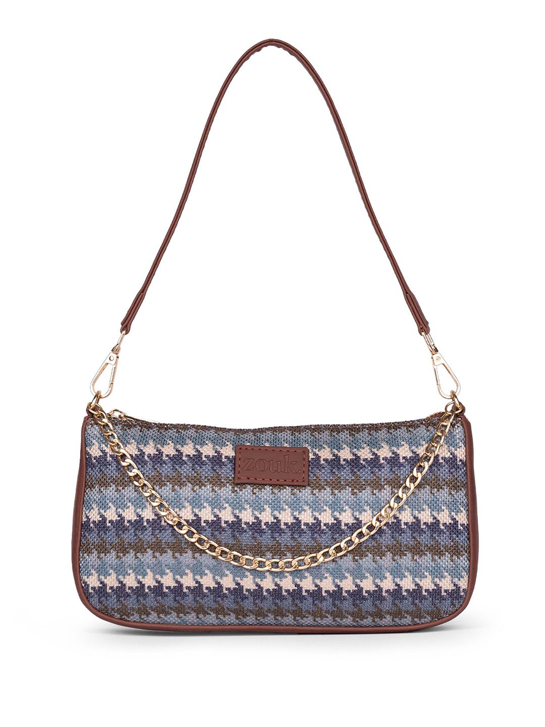 ZOUK Women Textured Baguette Sling Bag