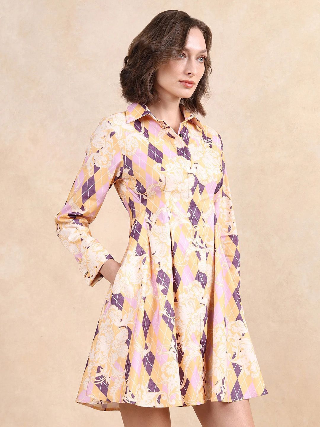 Rareism Women Printed Fit & Flare Dress