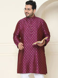 SOJANYA PLUS Size Geometric Printed Band collar Straight Kurta