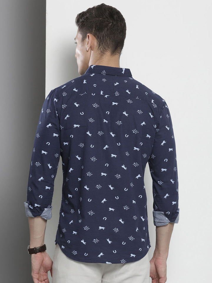The Indian Garage Co Men Slim Fit Opaque Printed Casual Shirt