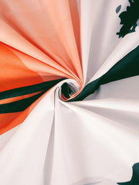 Myntra Elegant Homes Cream-Coloured & Green 300 TC King Bedsheet with 2 Pillow Covers