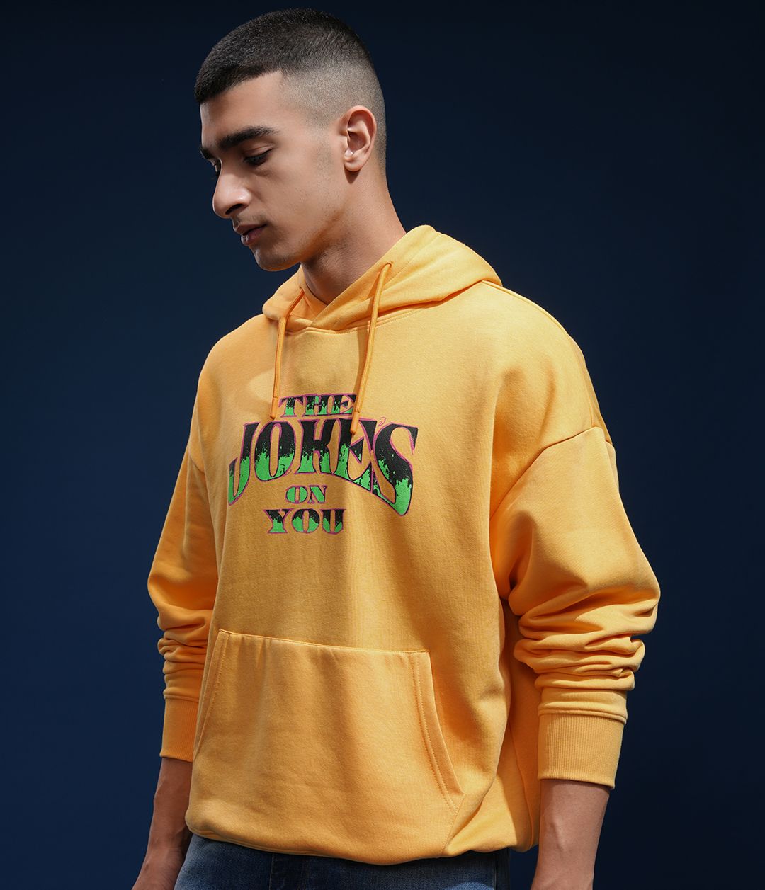 HIGHLADER Joker Men Oversized Drop Shoulder Hoodie Sweatshirt