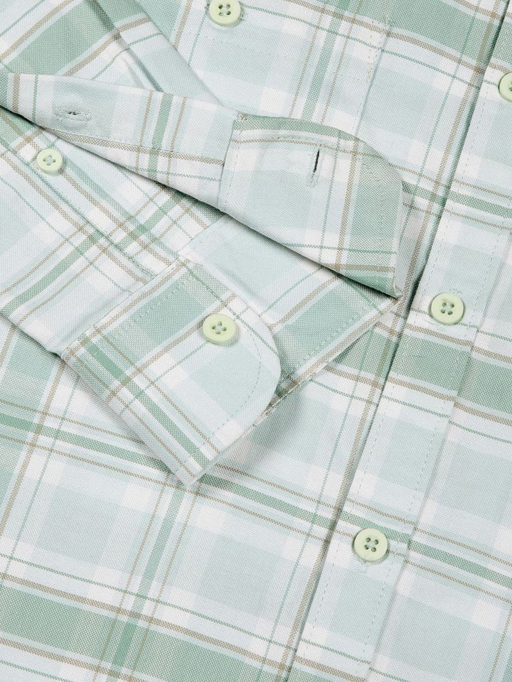 Thomas Scott Men Classic Fit Tartan Checked Cotton Slim Fit Casual Shirt
