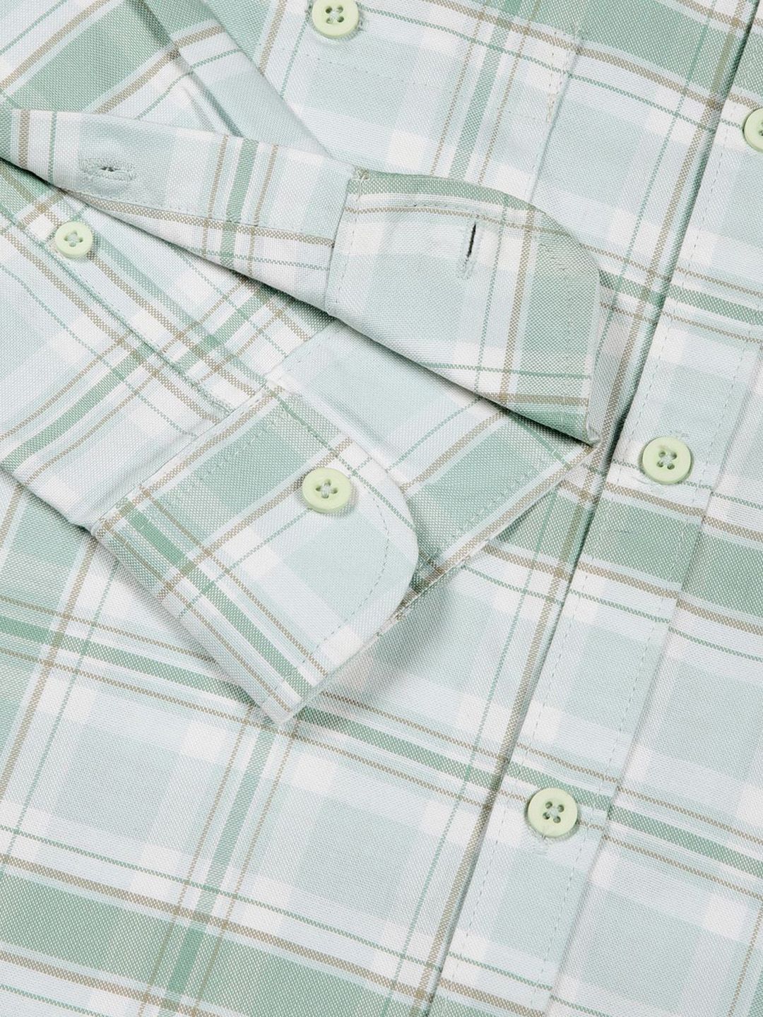 Thomas Scott Men Classic Fit Tartan Checked Cotton Slim Fit Casual Shirt