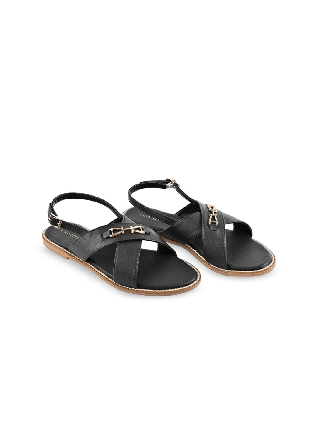 Lino Perros Women Open Toe Flats with Buckles