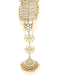 Karatcart Gold-Plated Kundan Studded & Beaded Choti