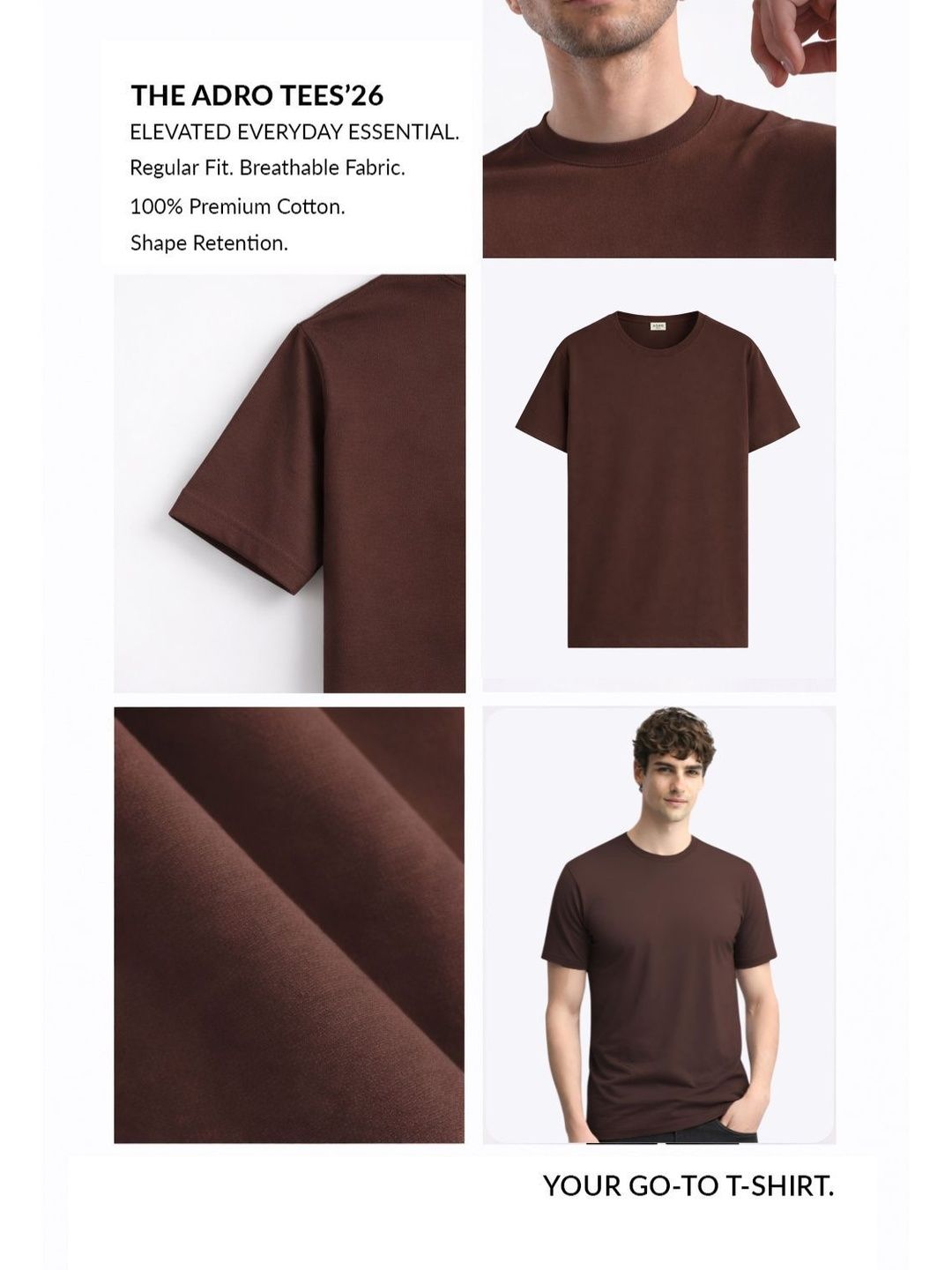 ADRO Men Typography Printed T-shirt
