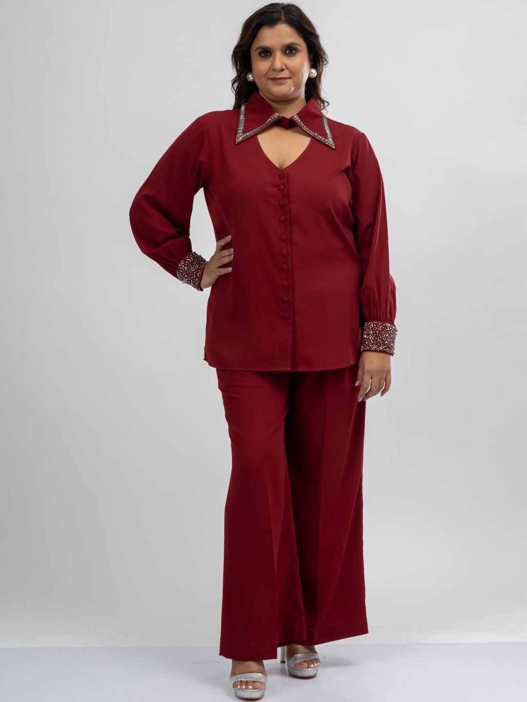 Mamicha Shirt Collar Shirt & Trousers Co-Ords