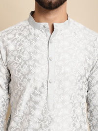 Anouk Floral Embroidered Regular Kurta with Churidar