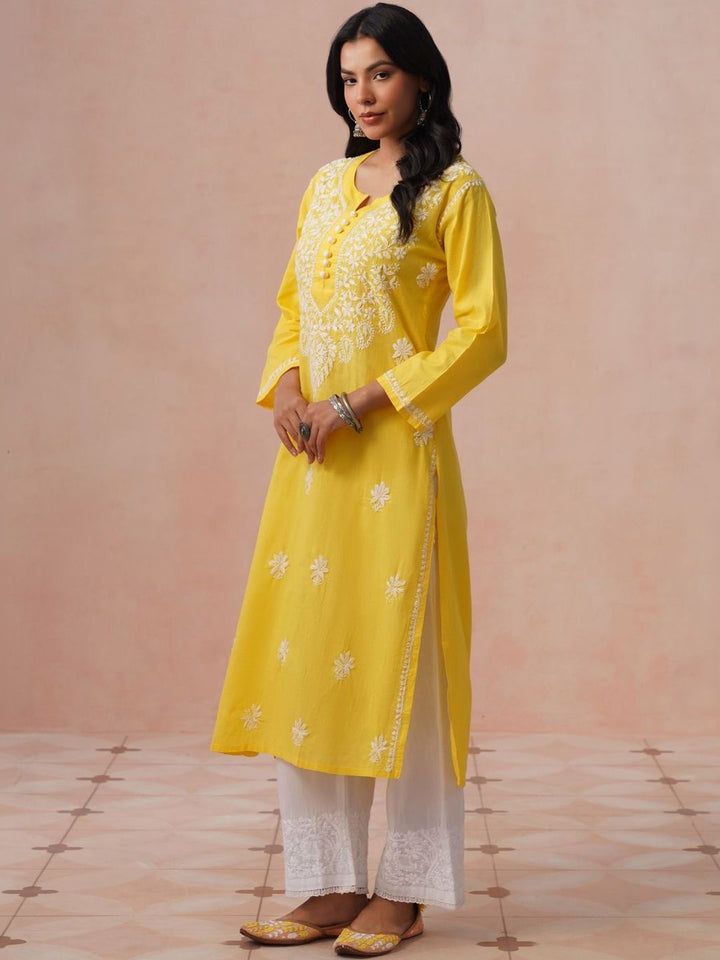House of Chikankari Women Ethnic Motifs Embroidered Chikankari Kurta