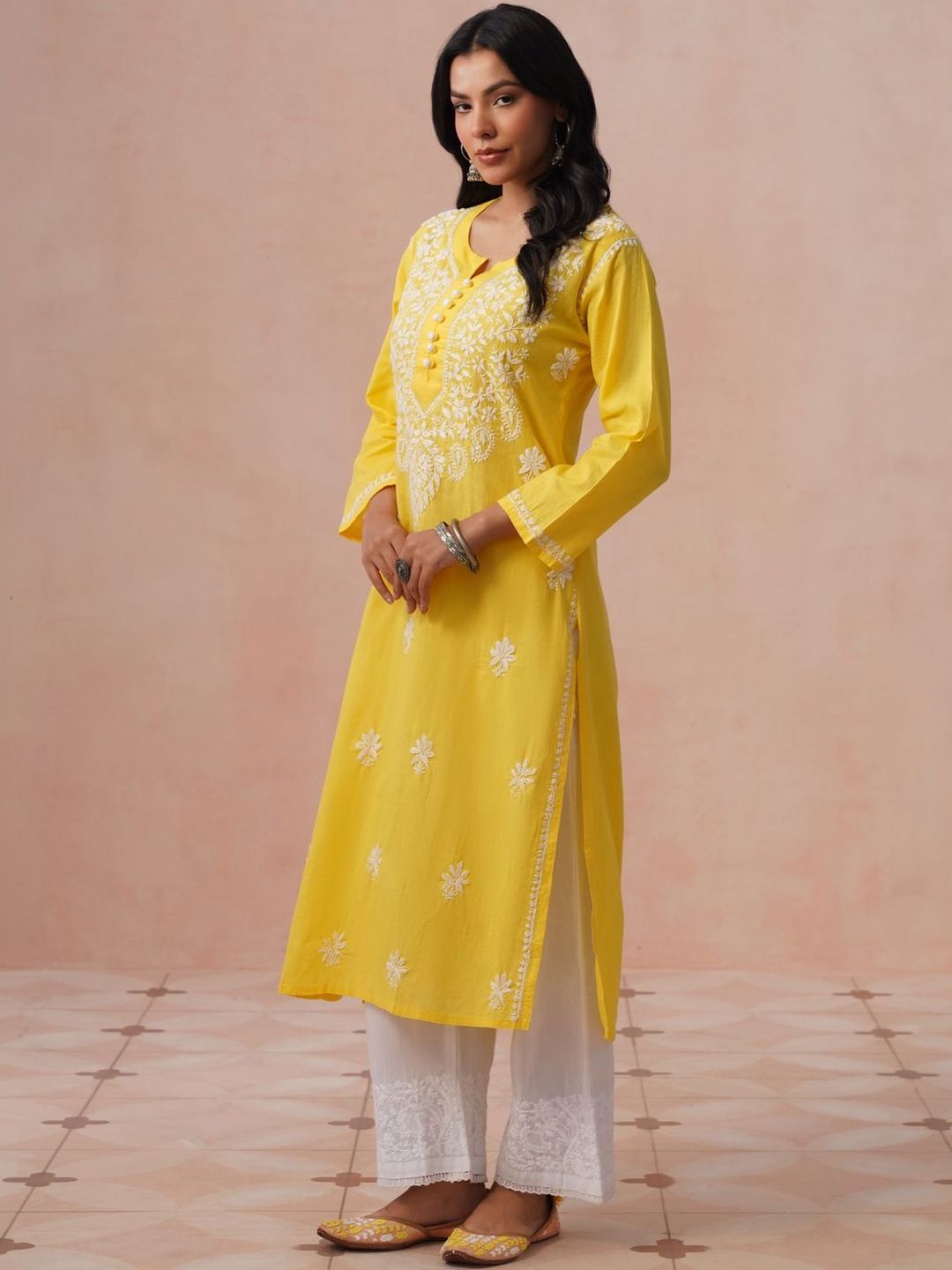 House of Chikankari Women Ethnic Motifs Embroidered Chikankari Kurta