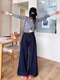 DressBerry Women Wide Leg High-Rise Jeans