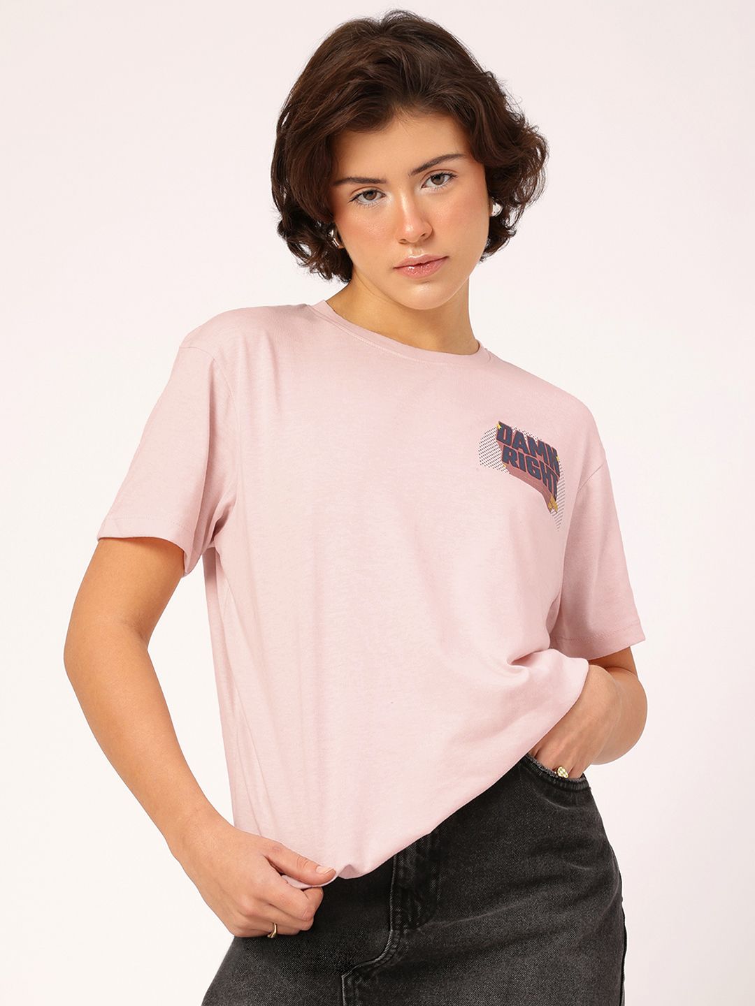DressBerry Unapologetic Vibes Printed Relaxed T-shirt