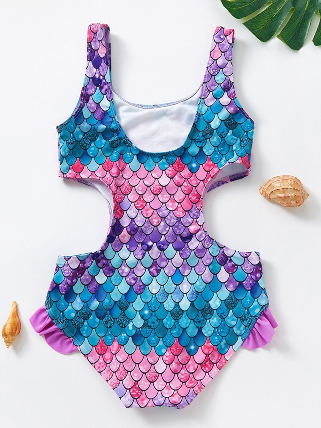 YK Girls Printed Round Neck Bodysuit