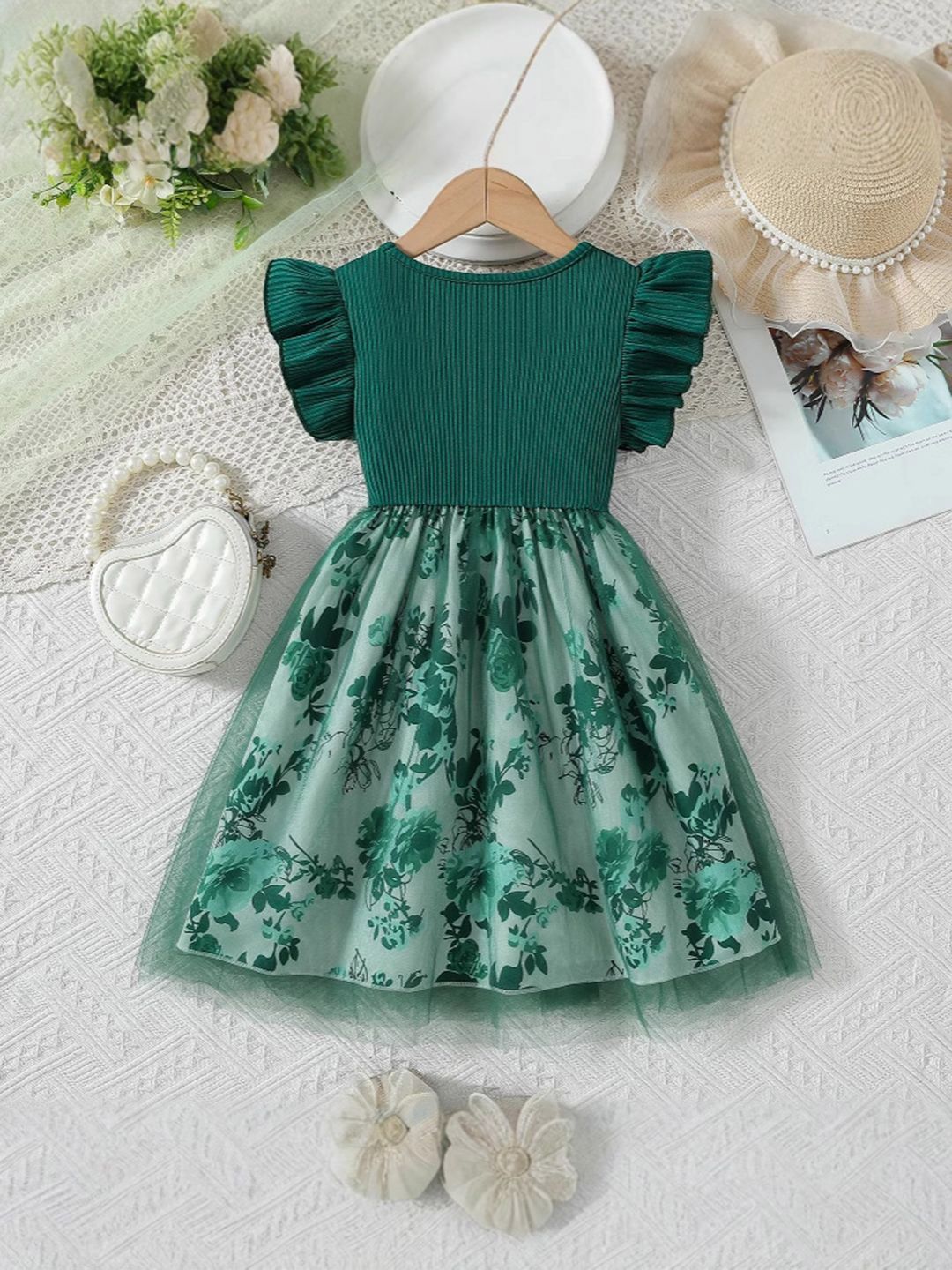 YK Floral Fit & Flare Dress