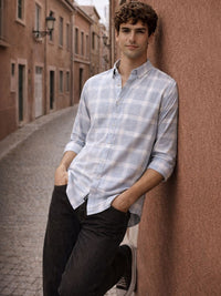 ADRO Men Standard Gingham Checks Checked Casual Shirt