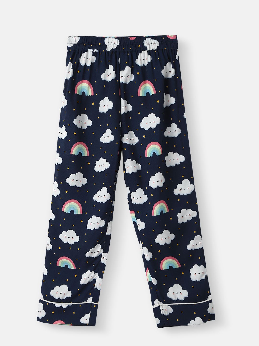 Nauti Nati Boys Clouds and Rainbow Print Shirt and Pyjama Night suits