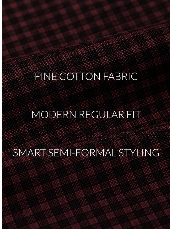 ADRO Men Standard Micro Checked Baju Separa Formal