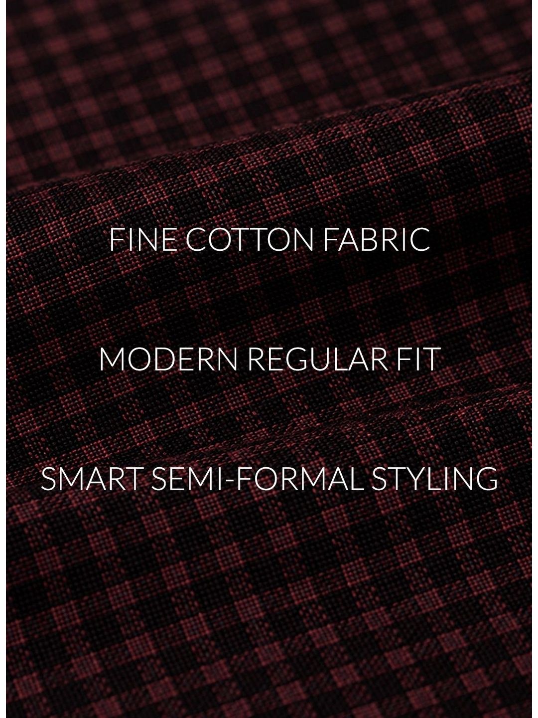 ADRO Men Standard Micro Checked Baju Separa Formal