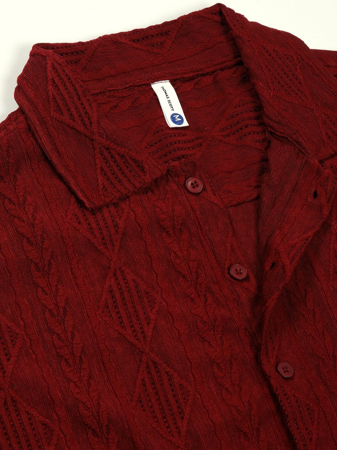 Thomas Scott Men Premium Semi Sheer Casual Shirt