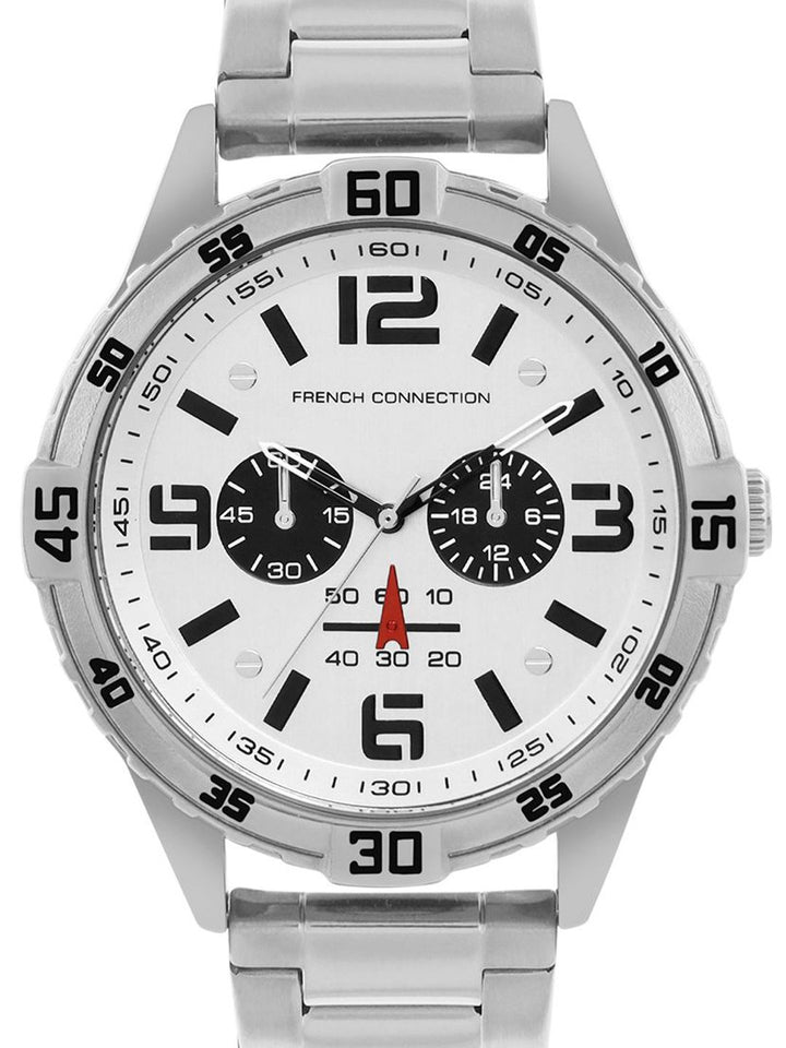 Lelaki Sambungan Perancis Dial & Tali Keluli Tahan Karat Watch FCC04SM