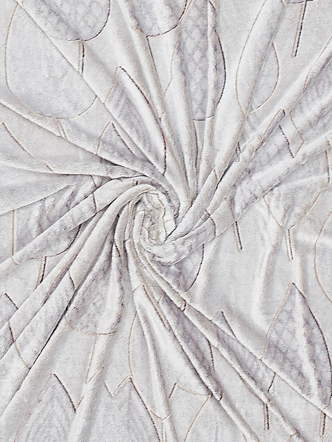 Monte Carlo Grey Ethnic Motifs Printed AC Room 290 GSM Single Bed Blanket