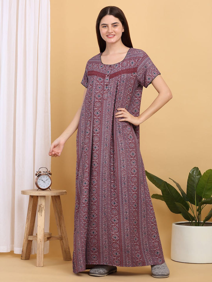 Sweet Dreams Printed Maxi Nightdress