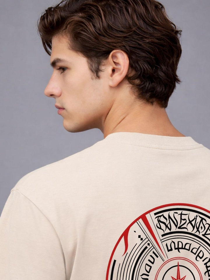 ADRO Men Printed Drop-Shoulder Sleeves T-shirt