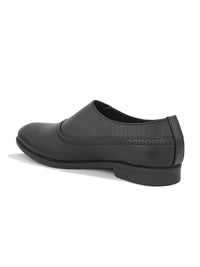House of Pataudi Men Textured Slip On Formal Loafers