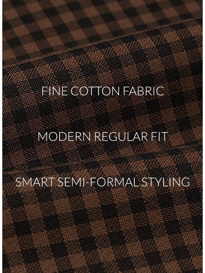 ADRO Men Standard Micro Checks Checked Casual Shirt