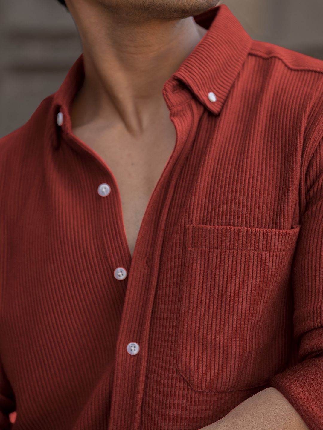 Powerlook Men Solid Spread Collar Casual Shirt