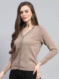 Monte Carlo Women Woollen Long Sleeves Cardigan Sweaters