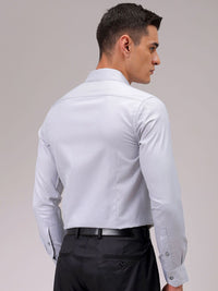 The Indian Garage Co. X Luxe Men Cutaway Collar Solid Slim Fit Formal Shirt