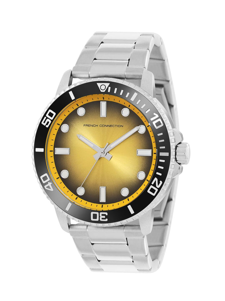 French Connection Men Dial & Stainless Steel Bracelet Style Straps Analogue Watch FCC05YSM